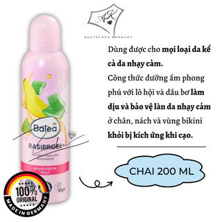 [ Hàng Đức ] Bọt, gel cạo lông nội địa Đức - Balea