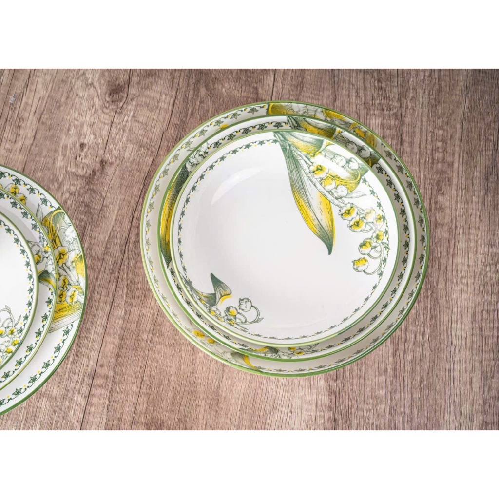 ( mua 10 tặng 1) Dĩa sứ bông 20 cm, dia sứ 6 inch hoa NH01