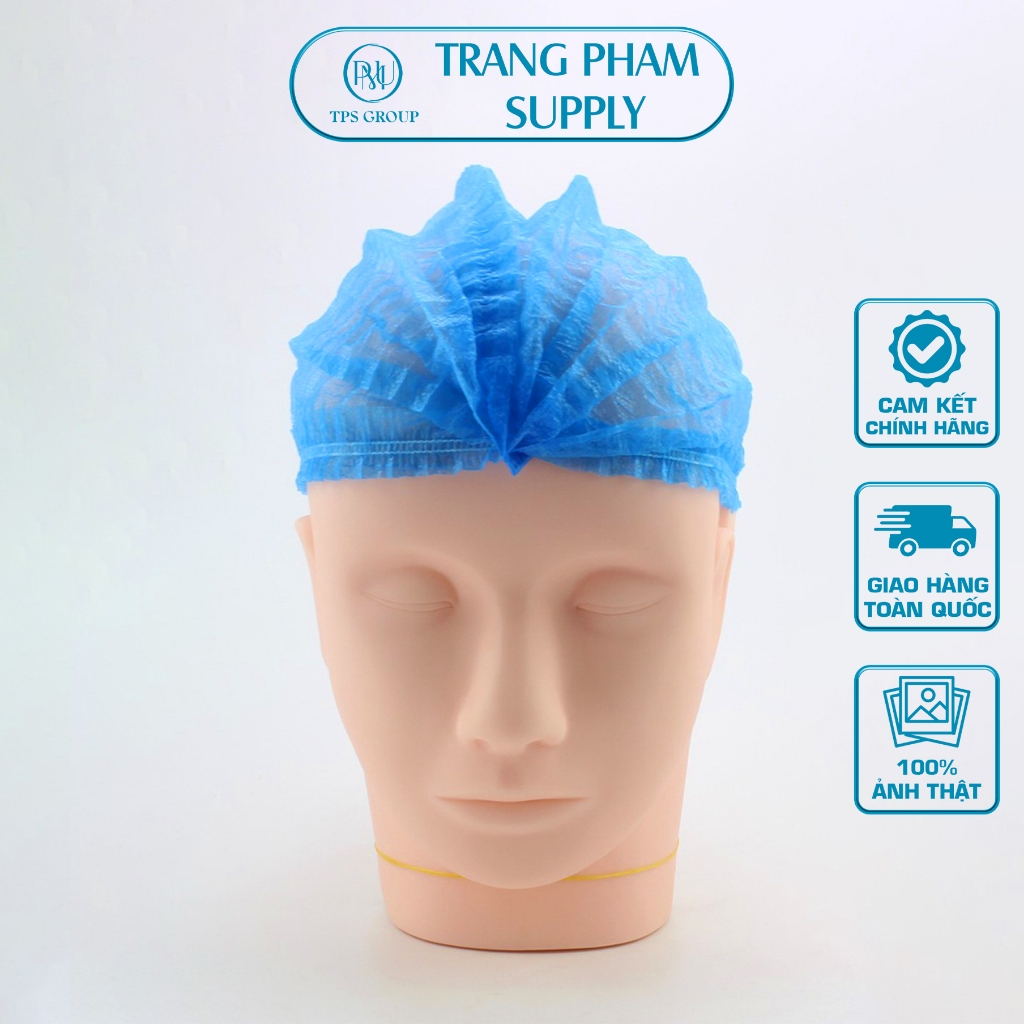 MŨ Y TẾ CHO THỢ XĂM ( bịch 100 cái màu trắng)