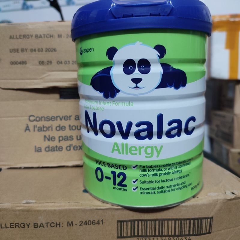 (Mẫu mới)Sữa Novalac  Allergy  Nội Địa Úc Hộp 800g Cho Trẻ Dị Ứng Đạm Sữa Bò