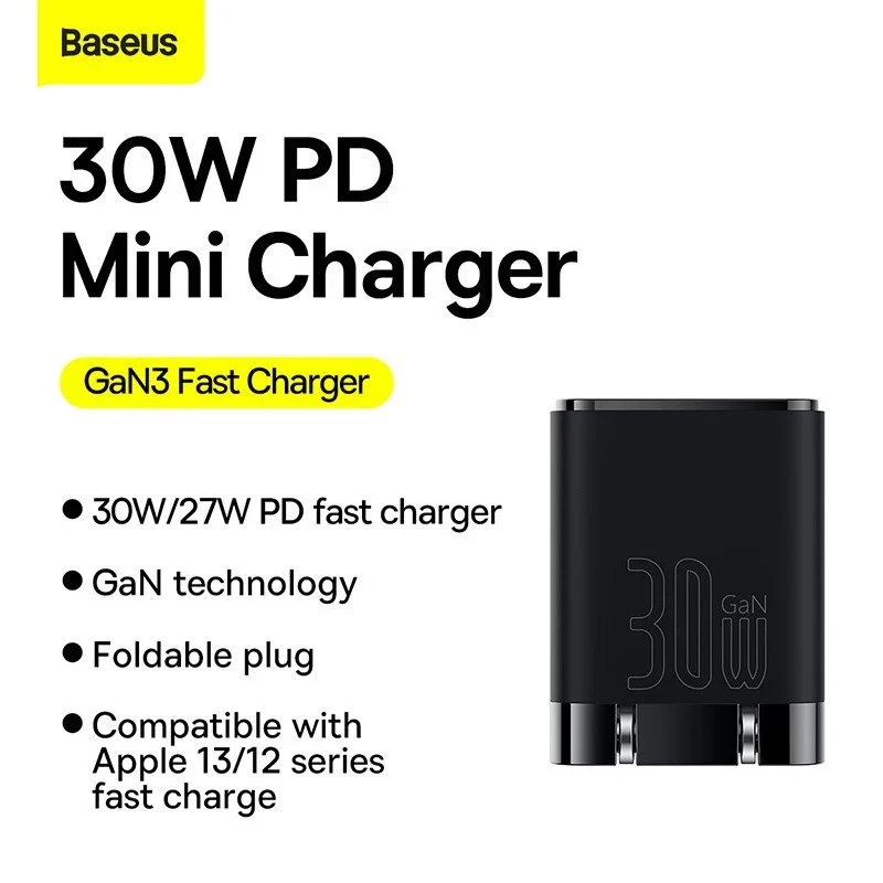 Củ Sạc Siêu Nhanh Type C 30W Baseus GaN3 Fast Charger
