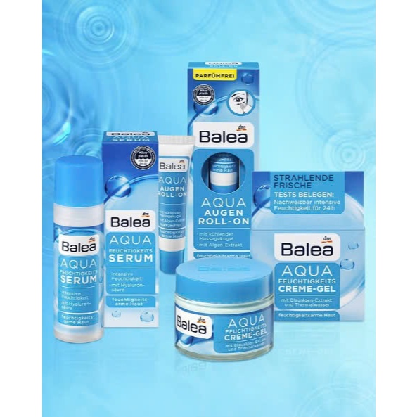 Bộ kem dưỡng ẩm, lăn dưỡng mắt, serum … Balea Aqua – Nội địa Đức