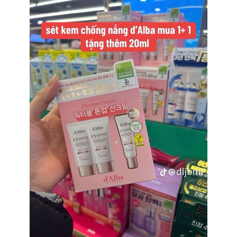 Sét kem chống nắng D'alba