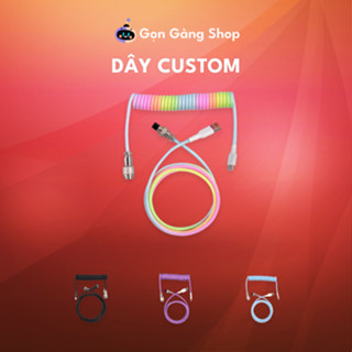 Dây cáp xoắn custom cable Type C nhiều màu cho bàn phím cơ Gọn Gàng Shop