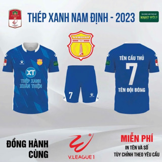 Bộ Quần Áo bóng đá , đá bóng CLB Nam Định Áo bóng đá V. League- Xanh đậm