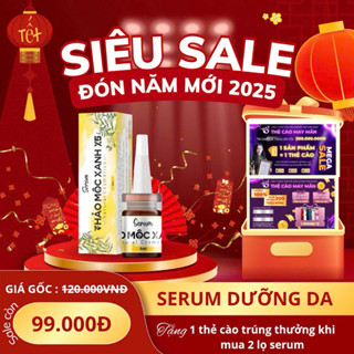 Serum thảo mộc xanh x5 (Freeship) tặng tắm trắng 50ml