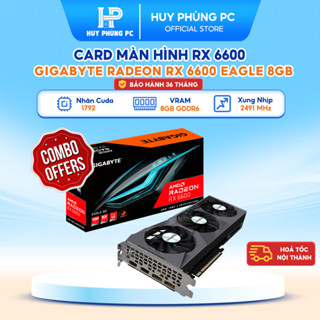 COMBO | Card màn hình Gigabyte Radeon RX 6600 EAGLE 8GB | Hàng chính hãng - Bảo hành 36 Tháng