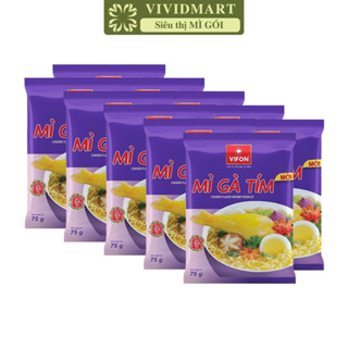 [SET10GÓI]-VIFON- Mì gà tím Vifon, Mì Vifon gà tím, Mì gà Vifon gà tím, Mì gói gà tím ăn liền Vifon mì ăn liền (75g/gói)
