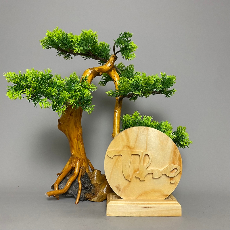 Chữ Thọ Thư Pháp Tâm An Decor HD Khắc Gỗ Nguyên Khối