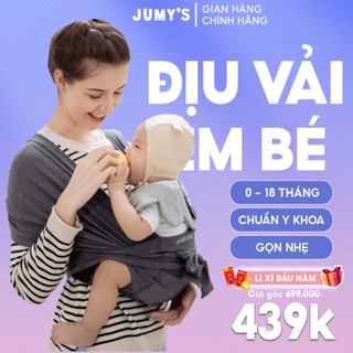 Đai địu em bé, địu Jumy Em bé Sling Màu Xám