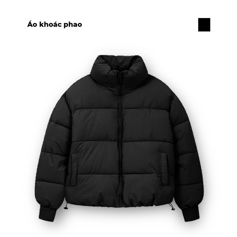 Áo Khoác Phao Nam Nữ TAY BO CỔ ĐỨNG Dáng Boxy Cổ Cao Phong Cách Hàn Quốc Cao Cấp Dày Dặn 3 Lớp Siêu Ấm Áp New Item 2024 | BigBuy360 - bigbuy360.vn