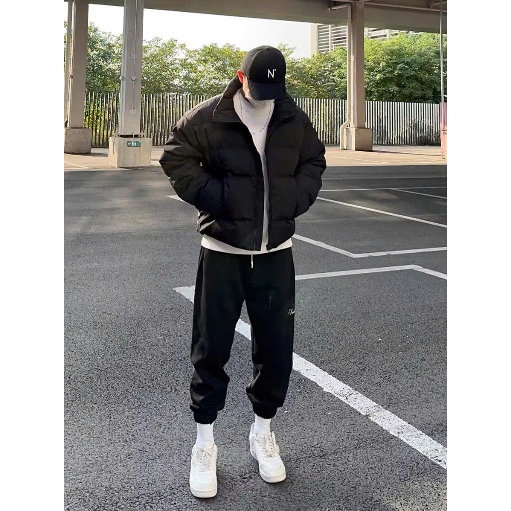 Áo Khoác Phao Nam Nữ TAY BO CỔ ĐỨNG Dáng Boxy Cổ Cao Phong Cách Hàn Quốc Cao Cấp Dày Dặn 3 Lớp Siêu Ấm Áp New Item 2024 | BigBuy360 - bigbuy360.vn