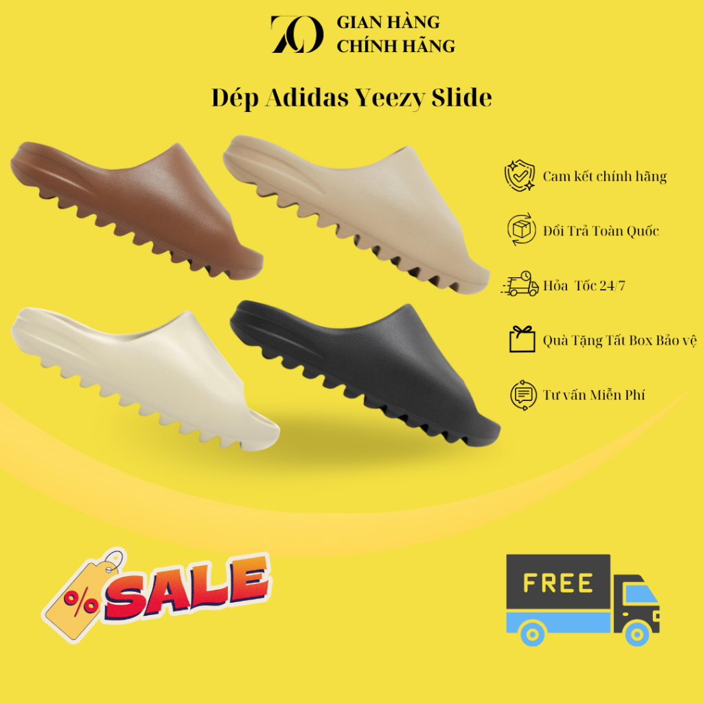 [ Hàng Chính Hãng ] Dép Bánh Mì _Adidas Y Slide Vân Nhám Full Box