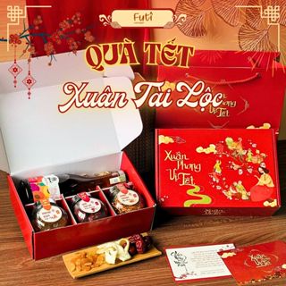 Hộp Quà Tết Tặng Bạn Bè, Đối Tác, Set Quà Hạt Mứt Sấy Nguyên Vị, Giftbox Ý Nghĩa Dịp Tết 2025