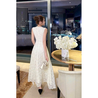 ĐẦM MAXI REN ĐÍNH NƠ (100% ảnh thật)