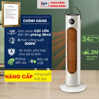 Máy sưởi gốm CAMEL, quạt sưởi đứng công nghệ PTC cao cấp làm ấm nhanh an toàn cho bé sơ sinh, sử dụng phòng ngủ,nhà tắm