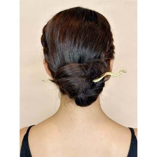  Trâm Rắn Đồng Vàng Ché Tác Thủ Công Thương Hiệu Tonkin Craft - Đồng Vàng Và Đỏ Nguyên Chất - Kích Thước 17cm 