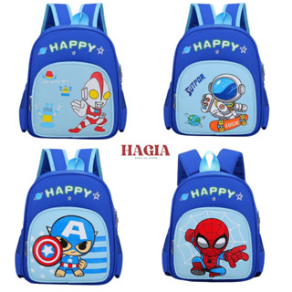 Ba lô trẻ em, balo cho bé đi học mẫu giáo mầm non 2 ngăn in hình Sofia Elsa Ironman người nhện