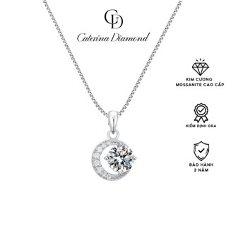 Dây chuyền nữ kim cương Moissanite Caterina Diamond Luna Moonstone Necklace DN005