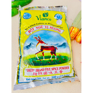  BỘT NGŨ VỊ HƯƠNG HIỆU VIANCO   BỘT NGŨ VỊ HƯƠNG CON NAI GÓI 500GRAM 