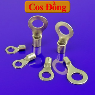  Đầu cos tròn bằng đồng  100cái  Đầu cốt bấm dây điện 2.5-4mm cosse  cót  RNB 3.5 
