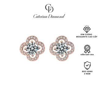 Khuyên tai nữ kim cương Moissanite 0,43 Carat Caterina Diamond Four-Leaf Clover Earrings DE033RG
