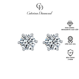 Khuyên tai nữ kim cương Moissanite 0,5 Carat Caterina Diamond Classic Six-Claw DE016