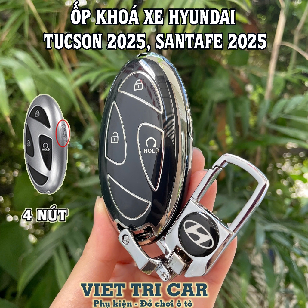 Ốp Chìa Khóa Xe Hyundai Tucson 2025, SantaFe 2025 Chất Liệu TPU Dẻo Chống Trầy Xước Cao Cấp