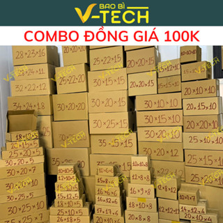 [COMBO] Hộp carton đóng hàng đồng giá 100k, hộp giấy gói hàng giá rẻ VTECH
