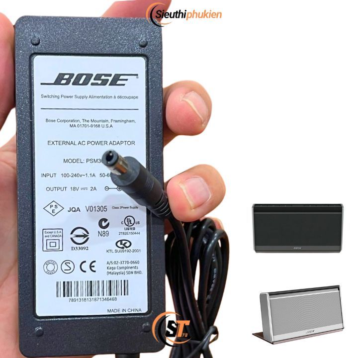 Sạc loa Bluetooth Bose SOUNDLINK 1 2 3 18v 2a zin - bảo hành 1 năm, sạc loa bose 17-20V, adapter ngu