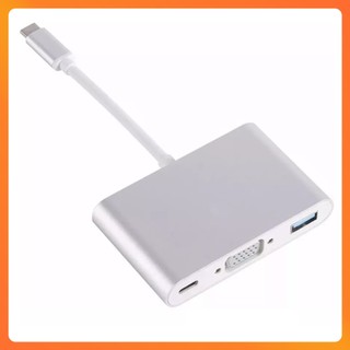 Cáp Chuyển Đổi Type-C To VGA/USB 3.0/Type-C 3 In 1 – Xuất Hình 1080P, Tương Thích Macbook, Laptop
