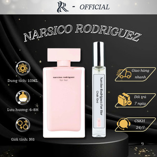 Nước hoa nữ Narciso Rodriguez for Her EDP chiết 10ml Nar hồng nhạt cao cấp hương hoa