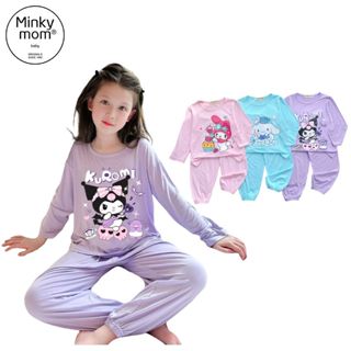 Bộ dài tay thun lạnh Minky Mom hình Kuromi, Melody, Cinamon dễ thương cho bé gái 7- 28 kg TD-007