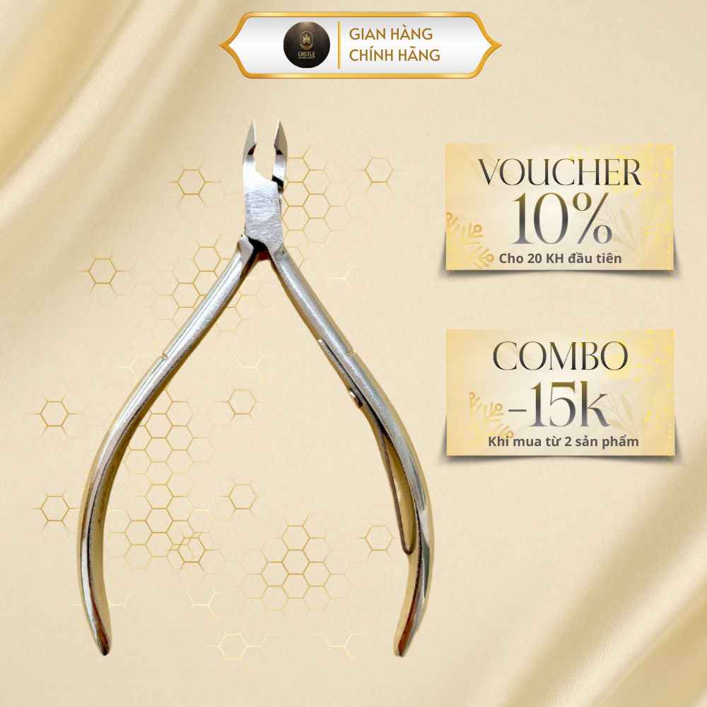 Combo 10 kềm bán nguyệt trắng làm nail chất liệu cao cấp, thiết kế mũi kiềm dễ cắt, an toàn sử dụng