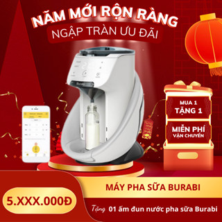 Máy pha sữa cho bé Burabi plus hỗ trợ kỹ thuật trọn đời bảo hành chính hãng 12 tháng, pha được mọi loại sữa