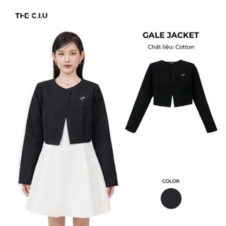 Áo khoác tay dài croptop cổ tròn đính khuy nơ THE C.I.U - Gale Jacket - MN04