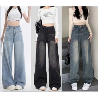 Quần Kaki Jean Bò Ống Suông Rộng Xuông Nữ CANA MS08 Jeans Cạp Cao Phong Cách Style