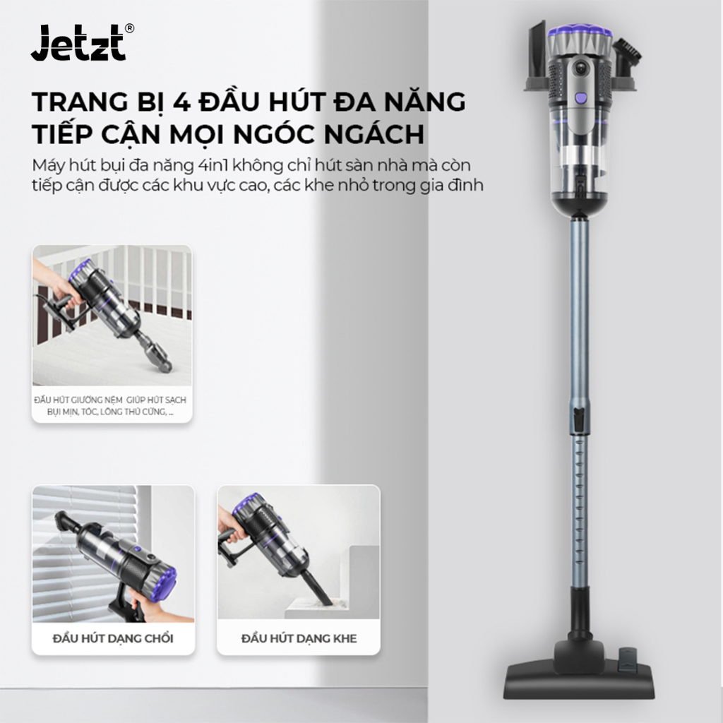 Máy hút bụi cầm tay đa năng 4in1 có dây JETZT X12, lực hút 21000PA | BigBuy360 - bigbuy360.vn
