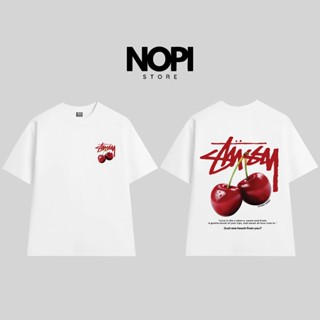 ÁO THUN STUSSY CHERRY SWEET FORM RỘNG NAM NỮ UNISEX VẢI COTTON CAO CẤP 280GSM DÀY DẶN - NOPI STORE