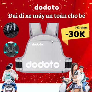 Đai xe máy an toàn cho bé dodoto, địu ngồi xe máy cho bé có phản quang, ngồi trước sau bản nâng cấp 2024