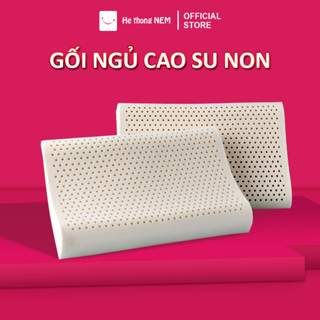 Gối ngủ chống đau vai gáy Hệ Thống Nệm Ruột  gối cao su non nằm ngủ chống ngáy đau mỏi cổ vai gáy người lớn cao cấp