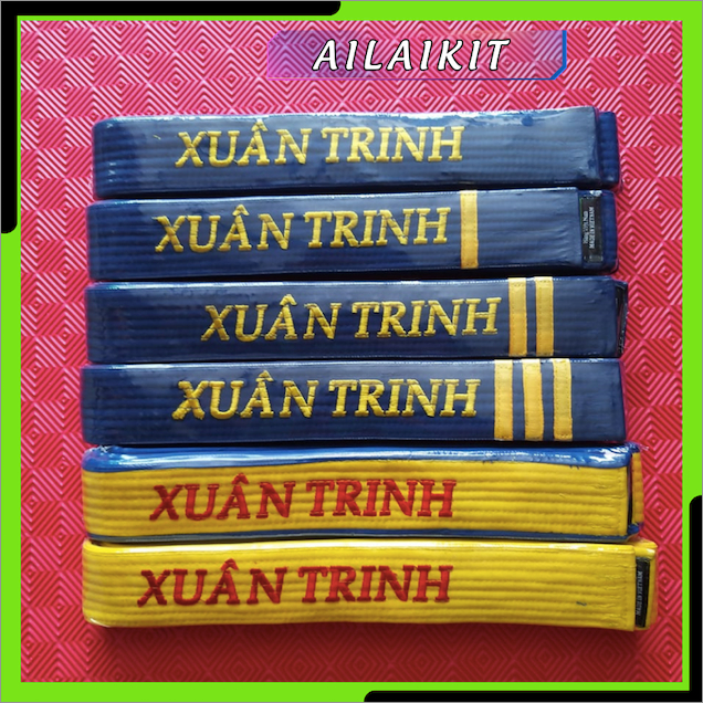 Đai Tốt Thêu Thêm Tên Chữ Vào Đai Xanh, Đai Vàng, Đai Đỏ, Đai Đen| Vovinam Karate Taekwondo Ailaikit