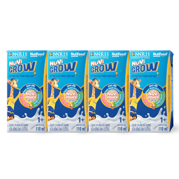 [Bộ 3 lốc] Sữa pha sẵn Nuvi Grow 1+ Nutifood 110ml