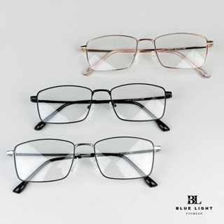  Gọng Kính Cận Giả Cận Nam Nữ BLUE LIGHT Vuông Nhỏ Kim Loại Nhẹ Dảo Đen Bạc Vàng Hồng Chống Ánh Sáng Xanh 