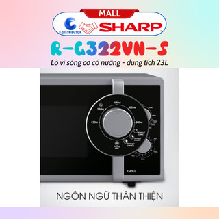 [HỎA TỐC] Lò vi sóng có nướng Sharp R-G322VN-S - Dung tích 23L - Hàng chính hãng