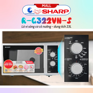 [HỎA TỐC] Lò vi sóng có nướng Sharp R-G322VN-S - Dung tích 23L - Hàng chính hãng