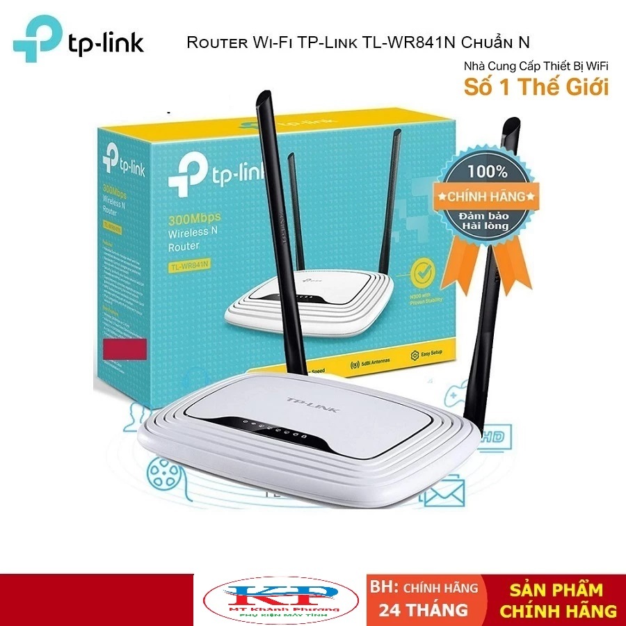 Bộ Phát Wifi TPLink 841N ( TPLink TL-WR841N ) Chuẩn N 300Mbps - Sản phẩm chính hãng