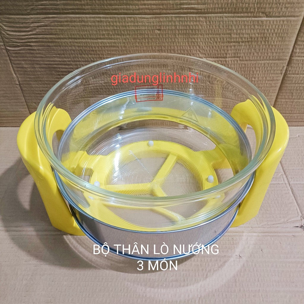 Thân/ Đầu Lò Nướng Thủy Tinh, Dung Tích 12-17 lít dùng được cho tất cả các lò nướng tròn