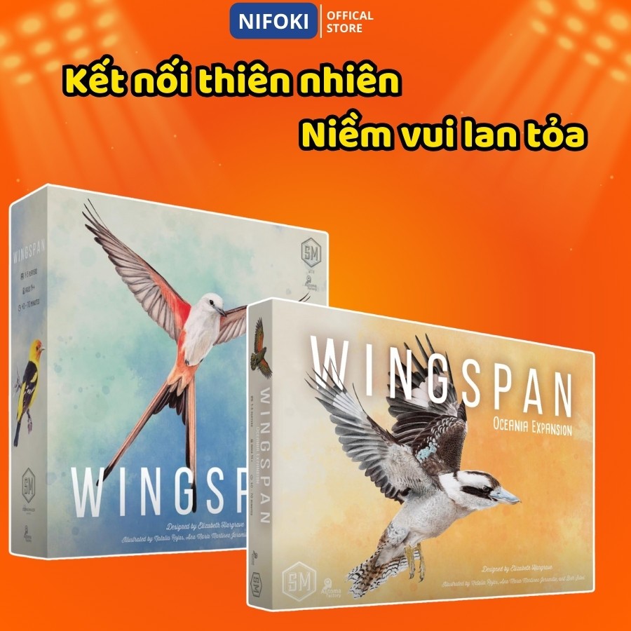 Bộ Trò Chơi Board Game Wing Span, Bộ Thẻ Bài Wing Span, Trò Chơi Thẻ Bài Wing Span Oceania Expansion
