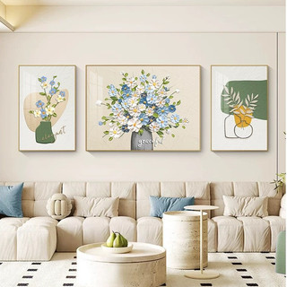  Tranh Canvas Treo Tường Bình Hoa Nghệ Thuật Pastel Decor Phòng Khách Căn Hộ Hiện Đại Phong Cách Tối Giản 